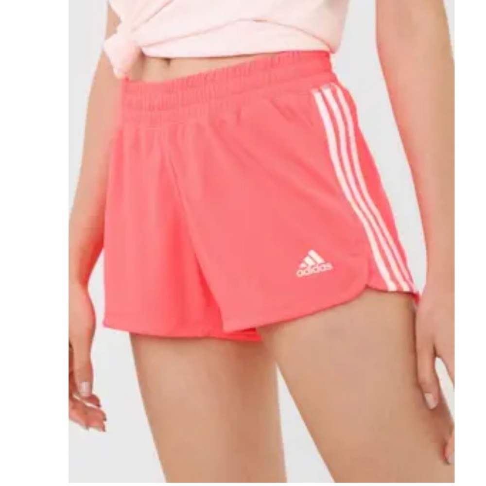 Adidas Pacer 3-Stripes Woven Shorts Girls Size Large 14 - Picture 1 of 8